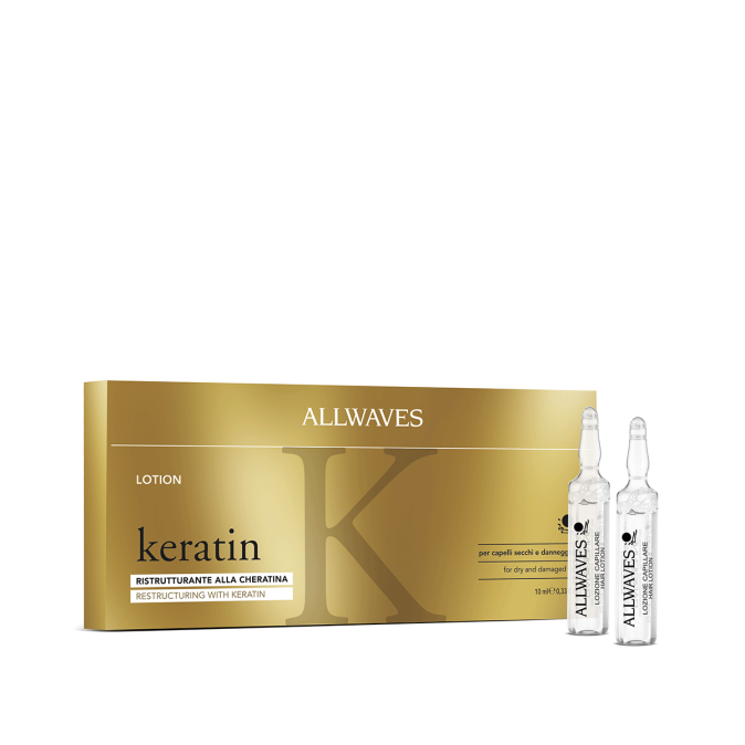 Відновлювальні ампули з кератином ALLWAVES KERATIN RESTRUCTURING LOTION, 12х10 мл 