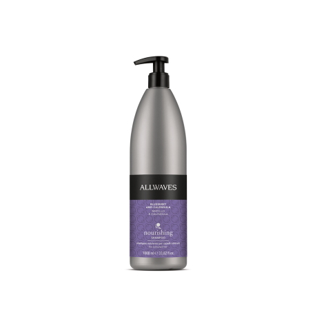 Питательный шампунь для окрашенных волос  с черникой и календулой Allwaves Nourishing Shampoo, 1000 мл