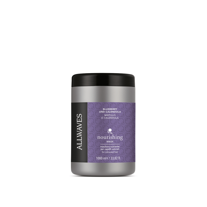 Маска для живлення волосся з чорницею та календулою ALLWAVES NOURISHING MASK, 1000 мл 