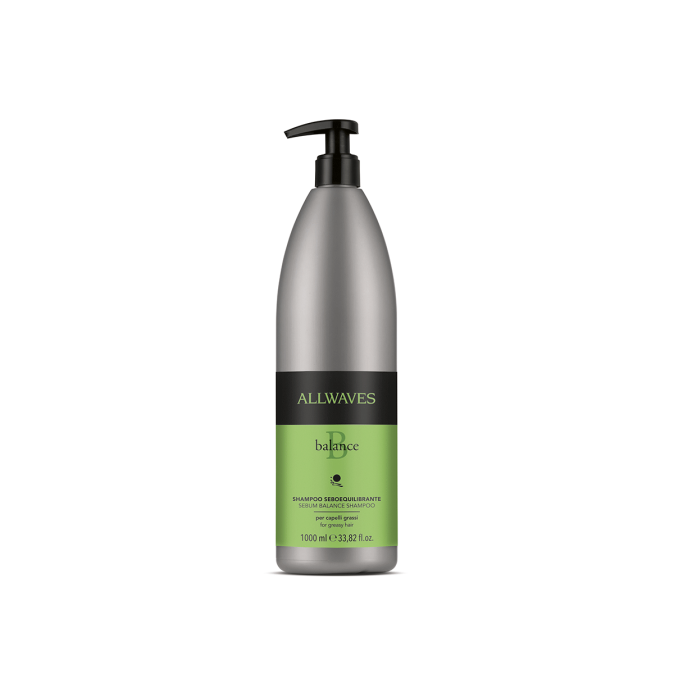 Балансирующий шампунь для жирной кожи головы Allwaves Balance Sebum Balancing Shampoo,1000 мл от компании ИРИС