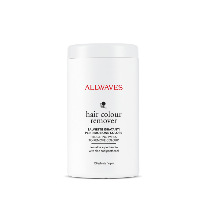 Cерветки для видалення фарби зі шкіри Allwaves HYDRATING WIPES ТО REMOVE COLOUR , 100 шт 