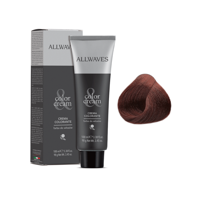 Крем-краска для волос ALLWAVES COLOR CREAM 4.4 Средний коричневый медный от компании ИРИС