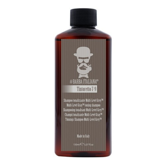TINTORETTO 7-9 Шампунь для тонирования волос Multi Level Grey #Barba Italiana, 150 мл от компании ИРИС
