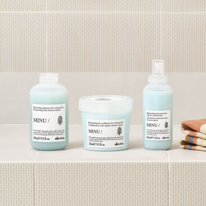 MINU shampoo refill - Шампунь-рефіл для збереження кольору фарбованого волосся, 500 мл 
