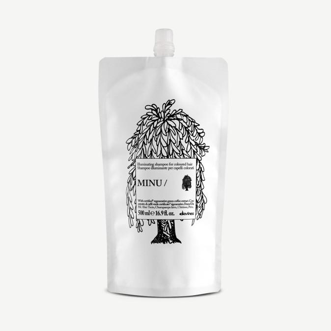 MINU shampoo refill - Шампунь-рефіл для збереження кольору фарбованого волосся, 500 мл 