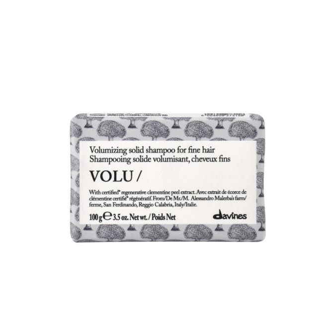 Davines VOLU Твердий шампунь для надання об'єму тонкому волоссю Essential Haircare, 100 г 