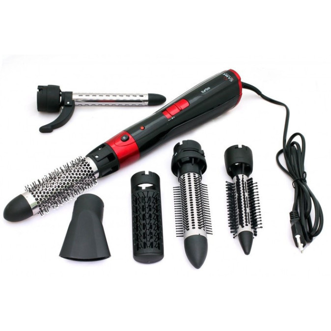 Фен-щітка Multistyler Turbo мультіфункційна з 6-ма насадками 1200w, дефект упаковки -30% 