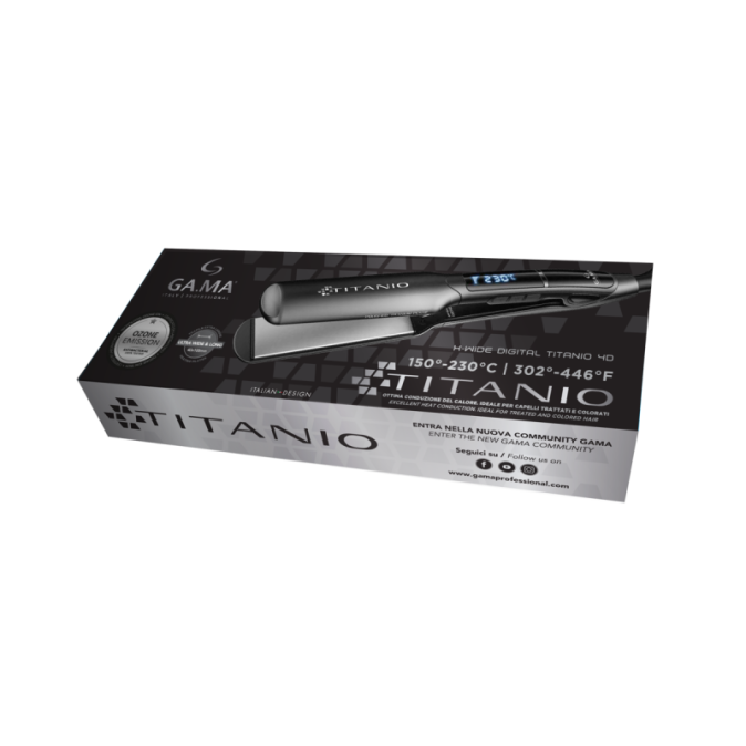 Щипці-випрямлювачі з плаваючими пластинами X - WIDE DIGITAL PTC 4D TITANIUM (GI3036) 