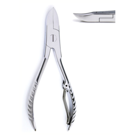 Кусачки для нігтів (педикюрні) IRIS 4.75", глянцеві, з дизайном ручки