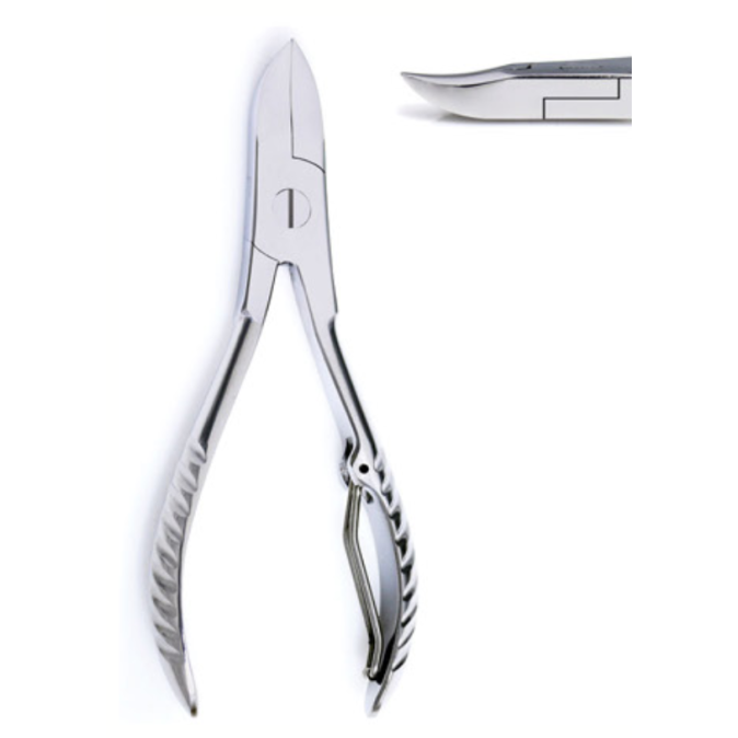Кусачки для нігтів (педикюрні) IRIS 4.75", глянцеві, з дизайном ручки 
