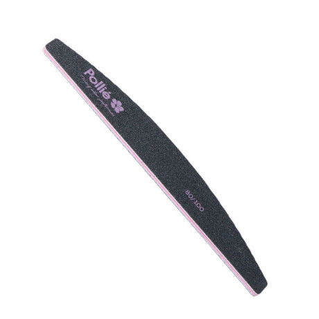 Пилочка Pollie для ногтей 180/240 изогнутая 28*178мм черная