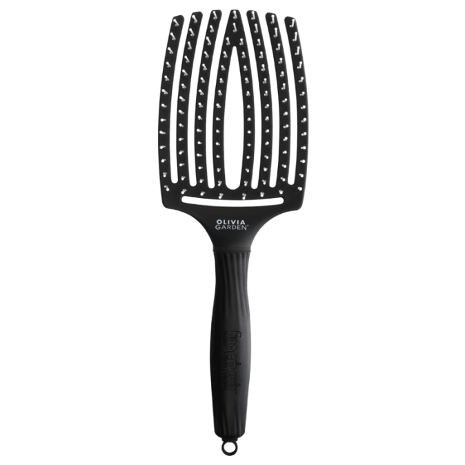 Olivia Garden Fingerbrush Care Iconic Nylon Bristles Black L (ID1394) от компании ИРИС