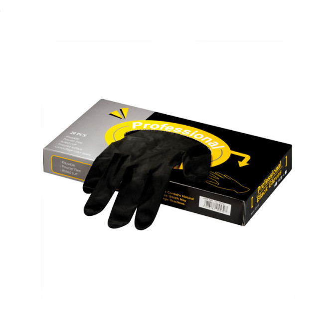 Перчатки Professional Black 3011912 из латекса салонные средние 20 шт (3011912) от компании ИРИС