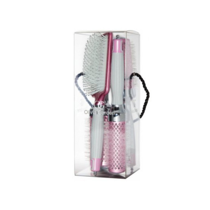 Набор брашей для волос OLIVIA GARDEN Nanothermic Think Pink 2020 ED 4 шт. 23 34 44 NTPDL (PR-NTKT4-TH024-TP20) от компании ИРИС