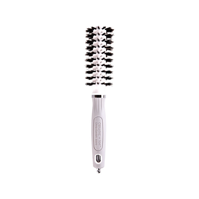 Браш для волосся OLIVIA GARDEN Ceramic+ION Turbo Vent Boar d.22 натуральна щетина (OGBCITVBO22) 