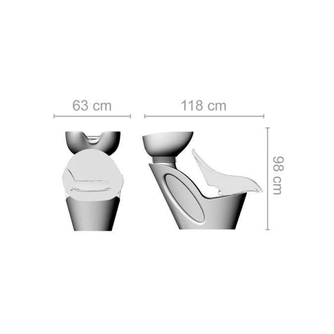 Мийка перукарська CERIOTTI Gap Cherie, рожевий 