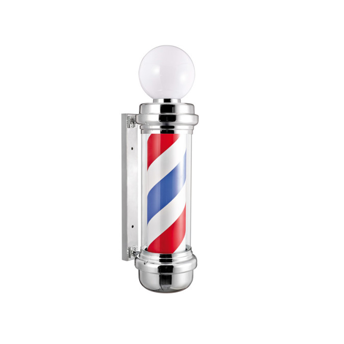 Стойка рекламная Barbers Pole хром с плафоном 85x31x23 см (04744) от компании ИРИС