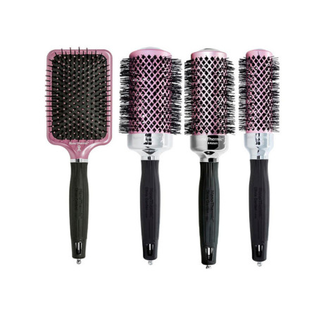 Набор брашей для волос OLIVIA GARDEN NANO THERMIC Think Pink 2019 Edition 4шт 34 44 54 NTPDL (OGBNTTPE4PC)